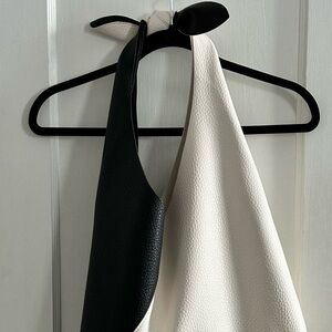 ANTHROPOLOGIE Black and White Hobo Bag